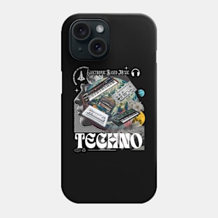 TECHNO  - Gear Head (White) Phone Case