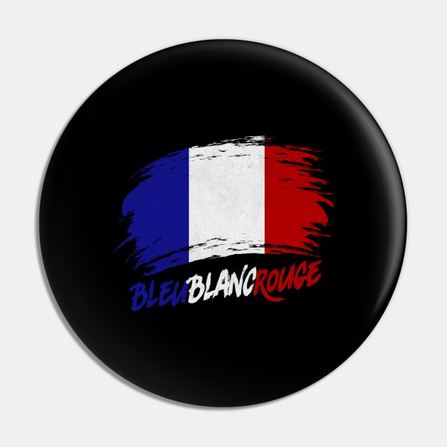 Bleu Blanc Rouge French Flag Soccer Champions Pin by Bluebird Moon