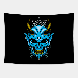 oni samurai mask Tapestry