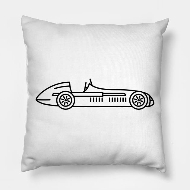 F1 World Champ Car 1950 Alfa 158 Farina Pillow by Radradrad