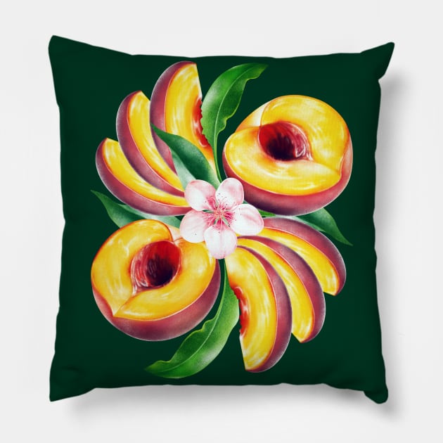 Perfect Peaches Pillow by PerrinLeFeuvre