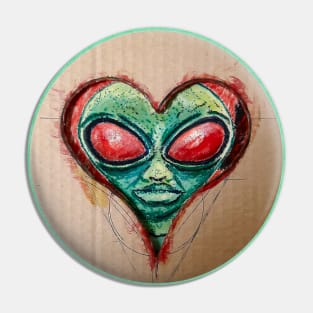 Funny Aliens UFO Invasion Pin