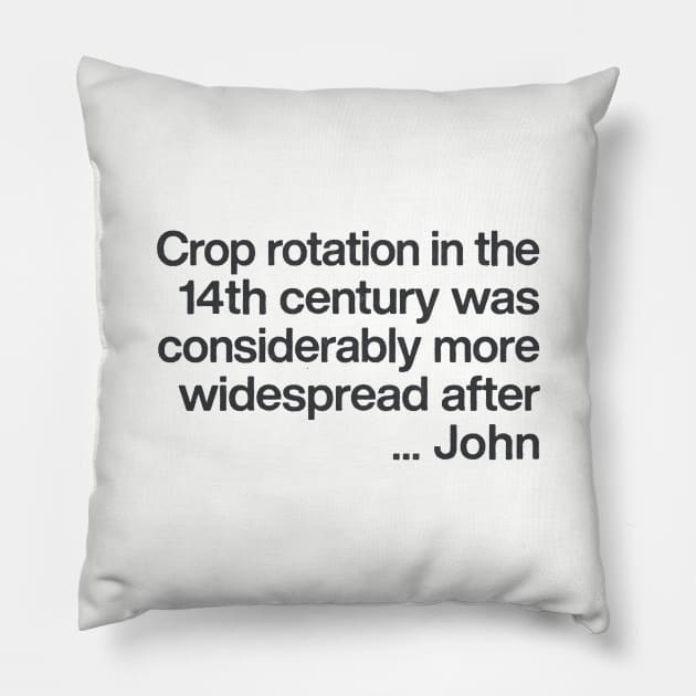 Crop rotation in the 14th century / Young Ones Fan Gift Pillow by DankFutura