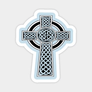 Ornamental Celtic High Cross Decorative Knotwork Black and White Magnet