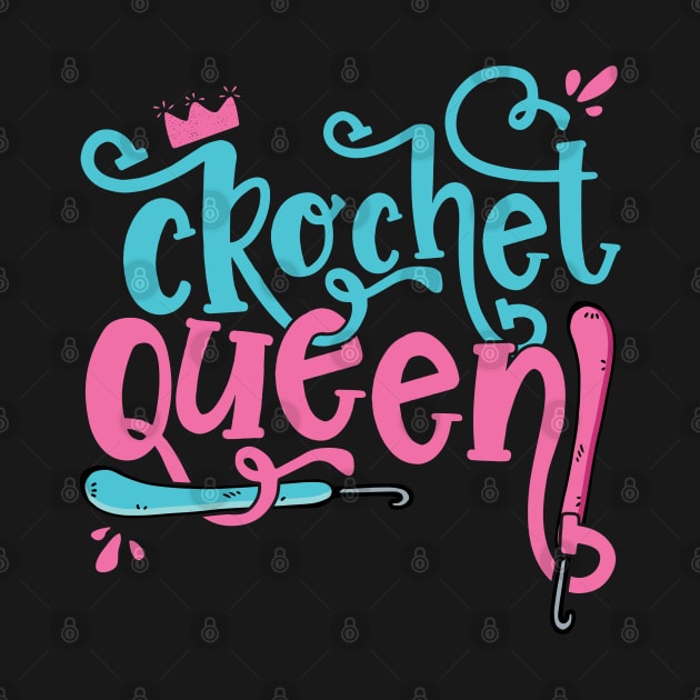 Crochet Queen - Grandma Mom Crocheting Yarn Lover design by theodoros20