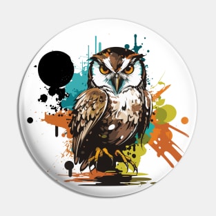 Graffiti Paint Owl Bird Creative Pin