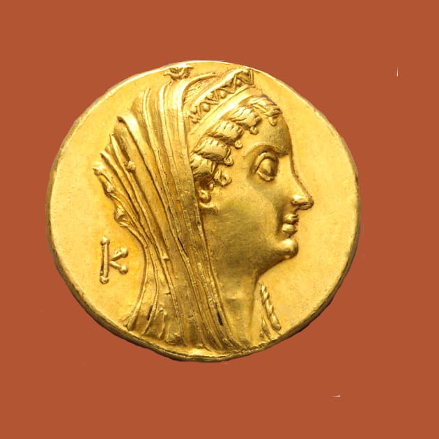 Arsinoe II Gold Coin Greek Egyptian Queen by WillowNox7