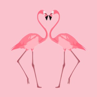 Love Pink Flamingos T-Shirt