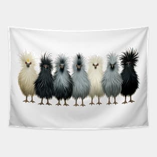 Fluffy Chickens Bad Hair Day Tapestry