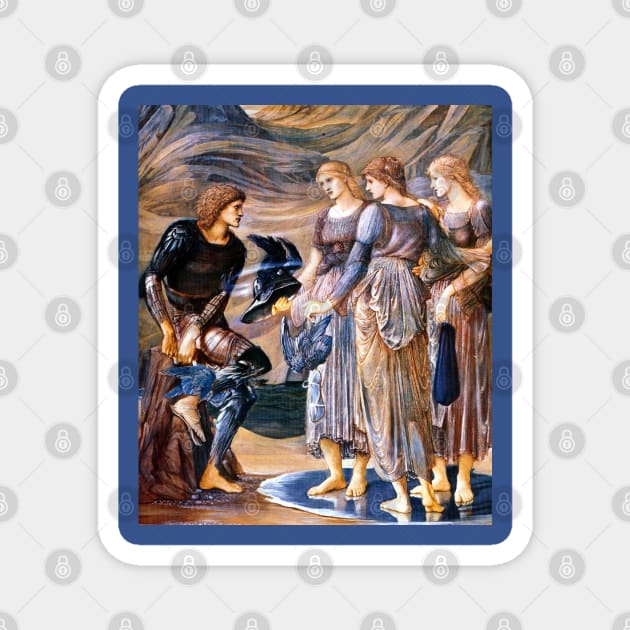 Perseus and the Sea Nymphs - Edward Coley Burne-Jones Magnet by forgottenbeauty