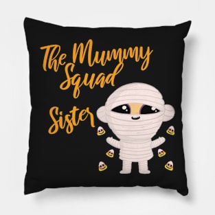 Sister Family Matching Halloween The Mummy squad graphic Tees Pillow