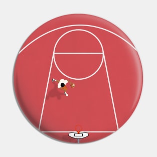 Shooting Hoops | Basketball Artwork Pin