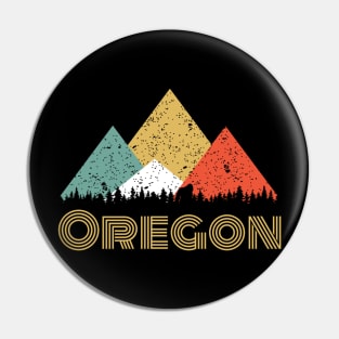 Secret Sasquatch - Retro Oregon Hiding Bigfoot Design Pin