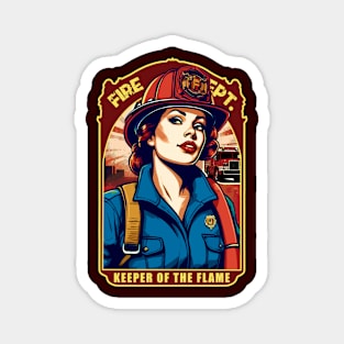 Keeper Of The Flame | Female Firefighter Magnet