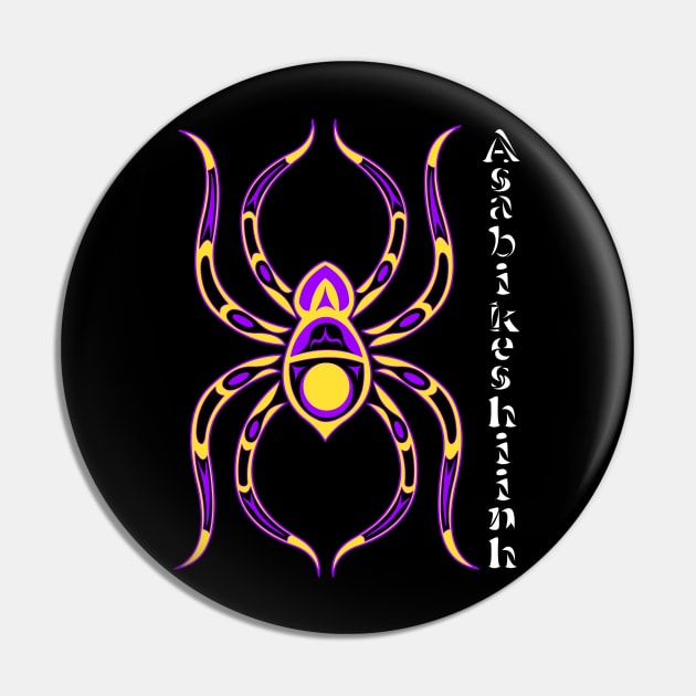 Asabikeshiinh (spider) Bisexual Pride Pin by KendraHowland.Art.Scroll