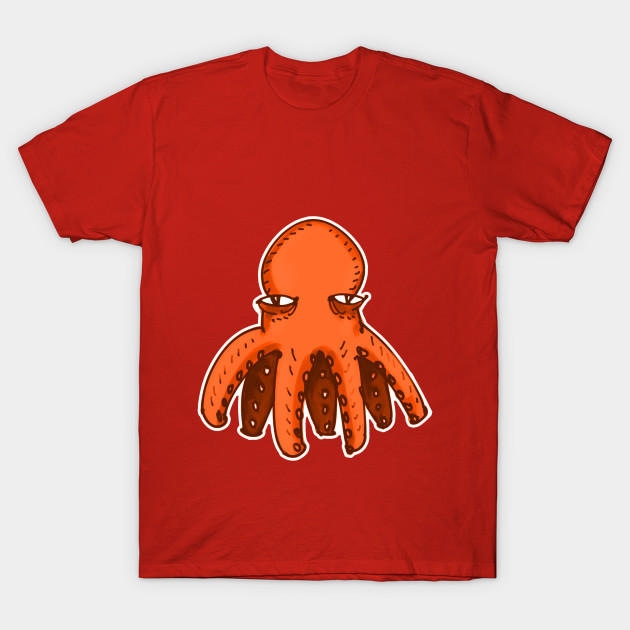 Orange Octopus Cartoon Style Illustration Orange Octopus T Shirt Teepublic