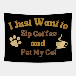 Coffee & Cat Tapestry