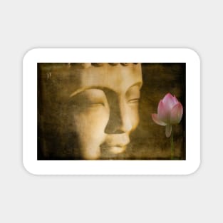 The Buddha And Lotus Flower Magnet