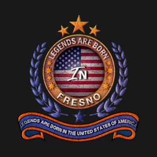 Legends of Fresno California Retro USA Flag T-Shirt