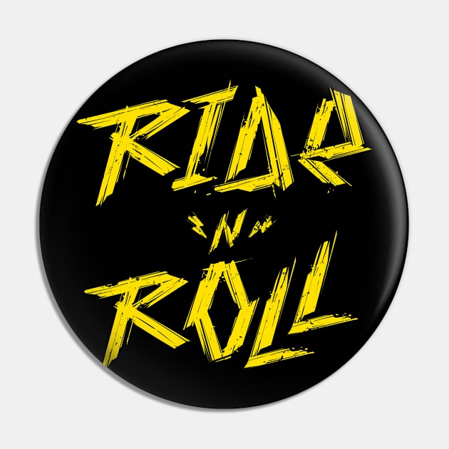 Cycling - Ride ’n’ Roll Cyberpunk Bike Graphic Pin by pedalhead