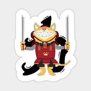 The Mighty Cat Samurai! Magnet