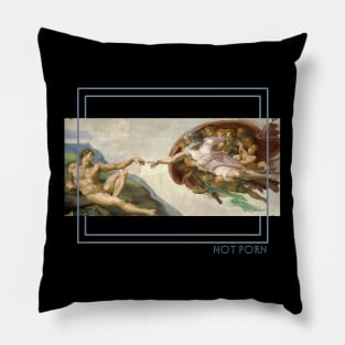 Michelangelo's Creation of Adam is NOT PORN Pillow