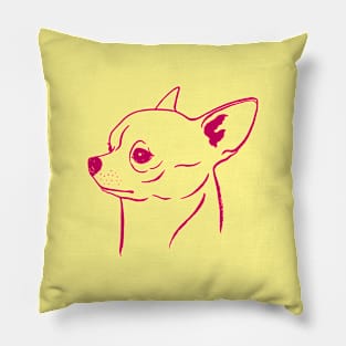 Chihuahua (Yellow and Berry) Pillow