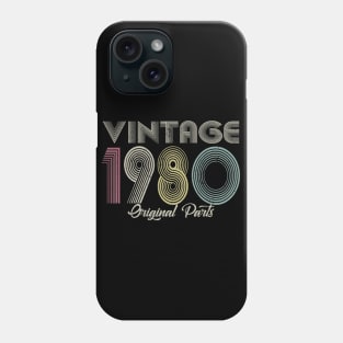 Vintage 1980 Original Part Men Women 40 Birthday Gift Phone Case