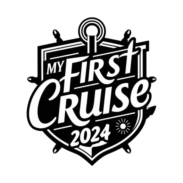 My First Cruise 2024 Black White by Perspektiva