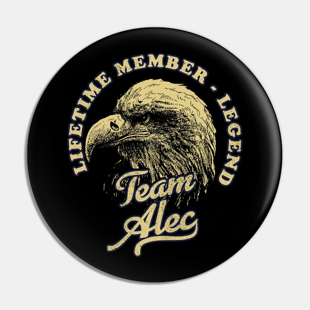 Alec Name - Lifetime Member Legend - Eagle Pin by Stacy Peters Art