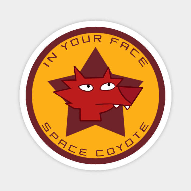 Space Coyote Magnet by BradyRain