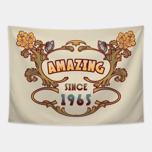 AMAZING SINCE 1965  art nouveau vintage birthday gift Tapestry