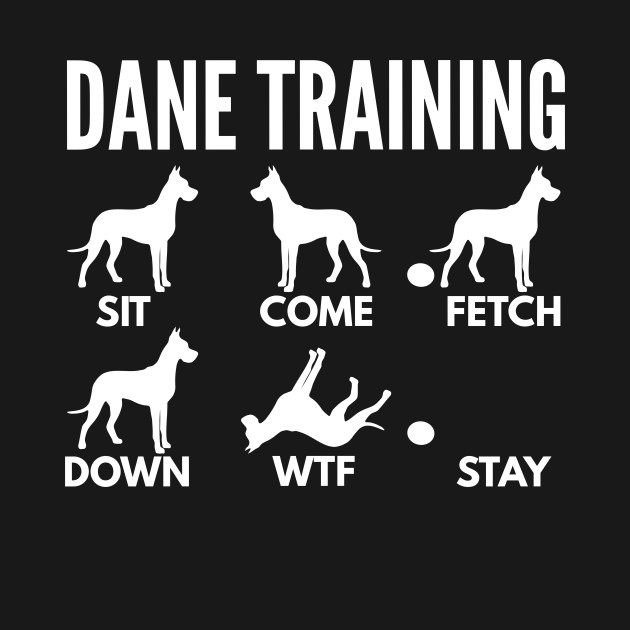 Disover Great Dane Training Dane Dog Tricks - Great Dane - T-Shirt