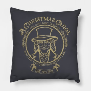 A Christmas Carol vintage design in col. sand Pillow