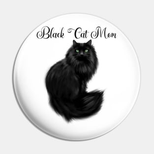 Black cat mom Pin