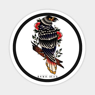 Raven American Traditional Tattoo Flash Magnet