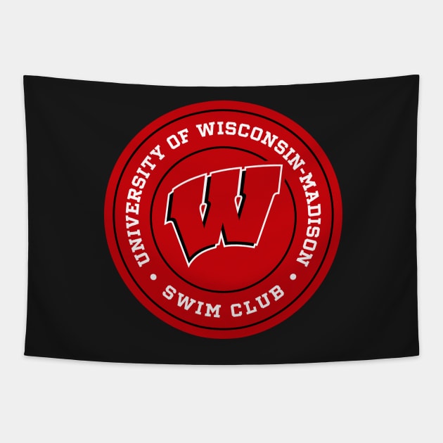 UW - Madison Swim Club Tapestry by Josh Wuflestad