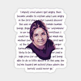 Gloria Steinem Portrait and Quote Magnet