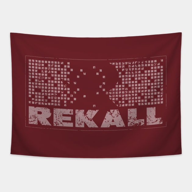 Total Recall – Rekall Logo (distressed) Tapestry by GraphicGibbon