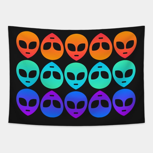 Psychedelic Rave EDM Aliens Tapestry by MeatMan