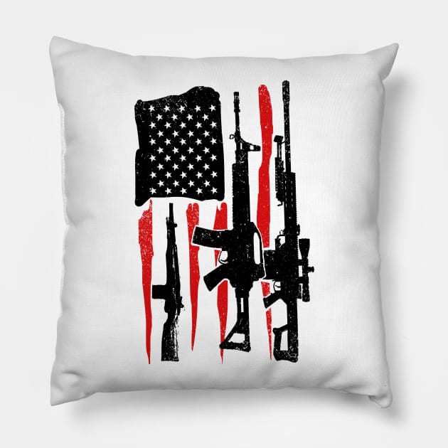 American Hero Flag Pillow by barmalisiRTB