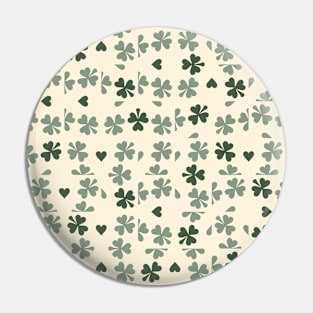 Ivory Clover Checkers Pin