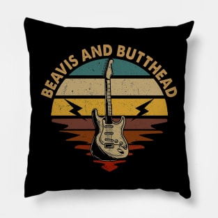 Vintage Guitar Proud To Be Beavis Name Retro Pillow