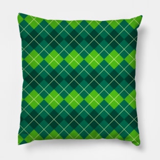 Green Argyle Pattern Pillow