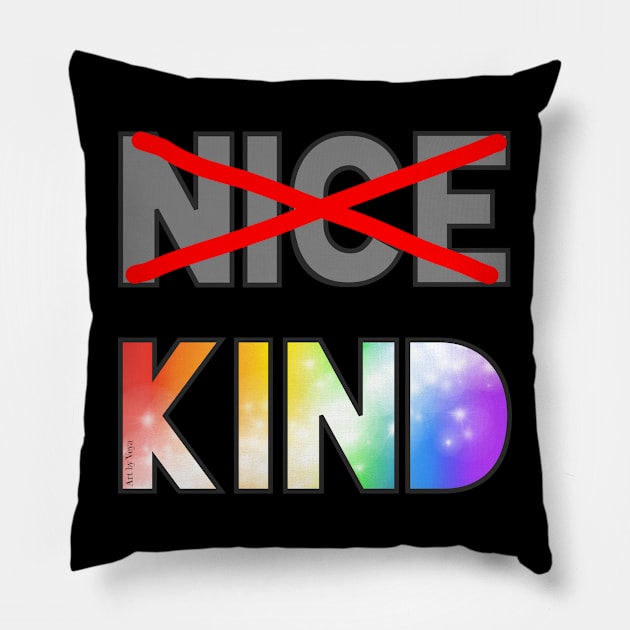 Not Nice Pillow by Art by Veya