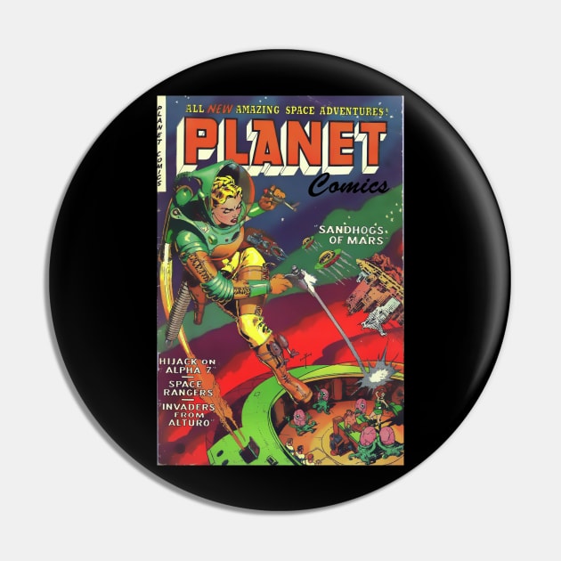 Planet Comics Pin by Psychosis Media