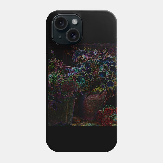 Black Panther Art - Glowing Flowers in the Dark 13 Phone Case by The Black Panther