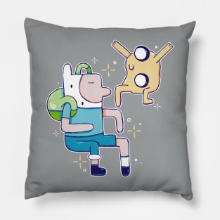 Finn and Jake in Abstract Pillow