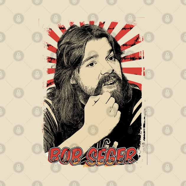 Bob Seger 80s Retro Vintage Aesthetic by Ihkwan Art