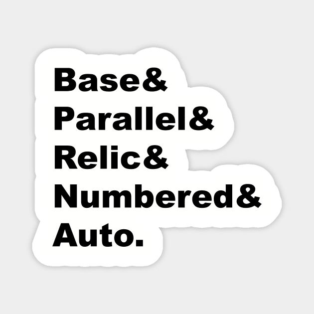 Base & Parallel - Black Lettering Magnet by BlackBoxHobby